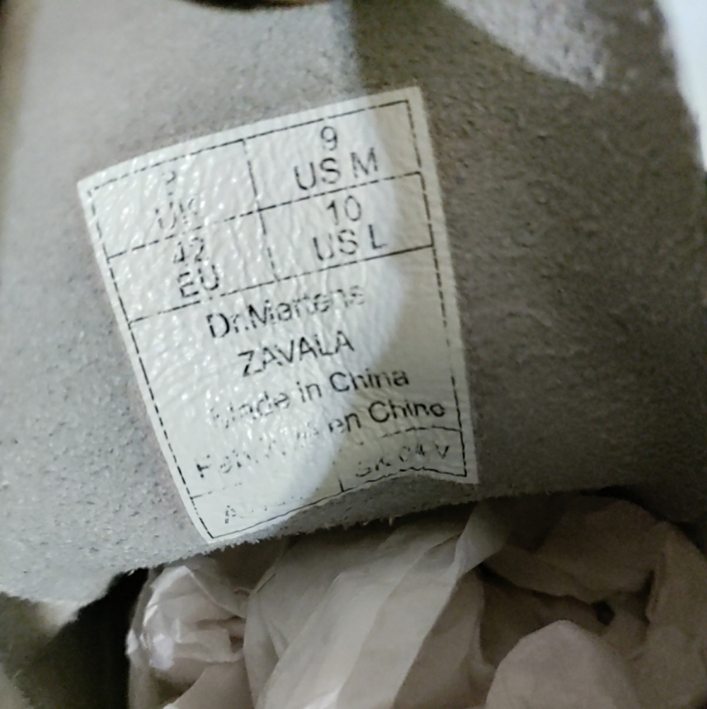 Dr Martens White Air Wair Combat BOOTS Womens 10 Lace-up Ankle AW004 ZAVALA - Picture 8 of 8